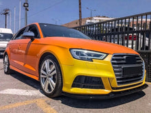 Black Front Bumper Fog Light Grilles Cover For Audi A3 S3 8V S-Line 2017-2020