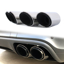 Chrome Exhaust Pipes Muffler Tips GTS Style for Porsche Macan Base 2.0L Engine 2019-2024