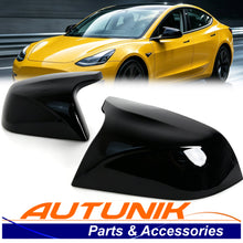 L+R Gloss Black O/S Wing Mirror Cover Caps for Tesla Model 3 2017-2026