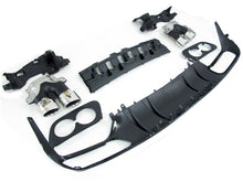 C43 Black Rear diffuser+Chrome Exhaust Tips For Mercedes Benz C-class C205 A205 Coupe AMG Line 15-20