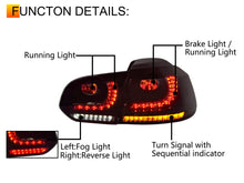 VLAND LED Tail Lights Assembly Sequential Lamps for VW Golf 6 MK 6 GTI R 08-14
