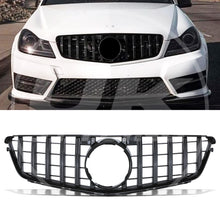 Gloss Black Front Grille Grill For Mercedes C Class W204 07-14