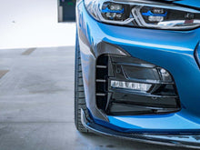 Black Front Bumper Fog Light Grilles Cover For BMW 4 Series G22 G23 M sport bumper 21-26
