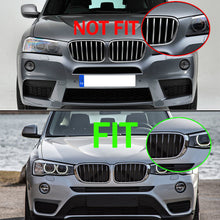 Front Kidney Grill Grille Double Line Gloss Black For BMW F25 X3 F26 X4 14-17