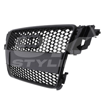 Honeycomb Debadged Badgeless Black Mesh Race Grill Grille For AUDI A5 8T 08-11