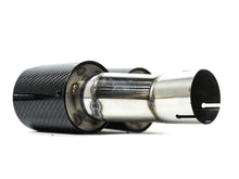 Gloss Carbon Fiber Dual Exhaust Tips Silver for BMW 5 Series F10 F11 55-59mm Pipes