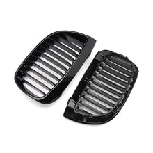 Pair Front Kidney Grille Grill Gloss Black For BMW E81 E87 1 Series 2004-2007