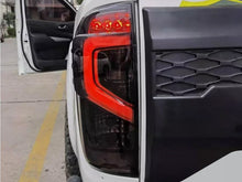 Smoked 3D Stripe LED Tail Lights Rear Lamp for Nissan Navara NP300 D23 2015-2024