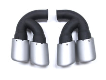 Brushed Silver Exhaust Pipe Muffler Tips For Porsche Cayenne V8 GTS Turbo S 11-14 et9