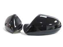 Glossy Black Side Mirror Cover Caps For Audi A6 C7 A6 S6 RS6 12-18 w/o Lane Assist