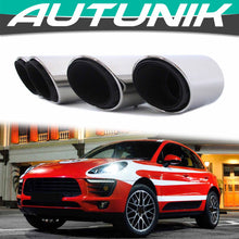 Chrome Exhaust Pipes Muffler Tips GTS Style for Porsche Macan Base 2.0L Engine 2019-2024