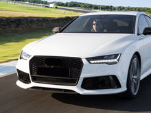 Glossy Black Front Grille Grill for Audi A7 4G C7 S7 S-line 16-18