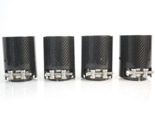 4x Carbon Fiber Exhaust Tips for BMW F80 M3 F82 M4 65-67mm pipes Gloss Black Inner