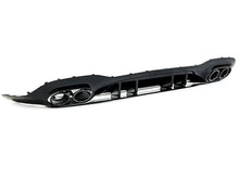 Rear Bumper Diffuser + Dual Exhaust Tips for Mercedes V177 A-Class Saloon AMG Line