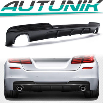 Carbon Look Rear Diffuser for BMW 5-Series F10 Sedan Sport Bumper 12-16