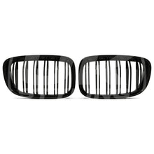 Gloss Black Double Bar Kidney Grill For BMW 5 Series GT F07 09-16