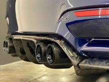 4PCS Carbon Fiber Exhaust Tips Gloss Black Perforated Inner Set for BMW M2 M3 M4 M5