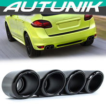 Glossy Black Muffler Pipes Exhaust Tips for Porsche Cayenne 92A 10-14