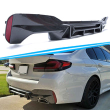 Carbon Fiber Look Rear Diffuser For BMW 5 Series G30 Sport Bumper 17+