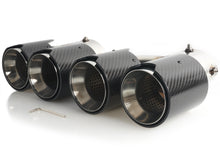 Glossy Carbon Fiber Exhaust Tips Silver for BMW G42 G20 G22 G26 G30 60-63mm pipes