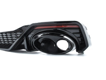 RS7 Style Diffuser w/ Exhaust Tips Black For Audi A7 C8 S-line 2018+