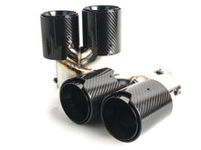 Glossy Carbon Fiber Exhaust Tips Black for BMW G42 G20 G22 G26 G30 60-63mm pipes