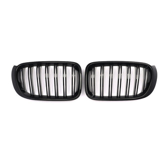 Front Kidney Grill Grille Double Line Gloss Black For BMW F25 X3 F26 X4 14-17