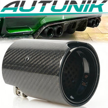 Carbon Fibre Exhaust Tip for BMW 3 Series F30 F31 55-59mm pipe Gloss Black Inner