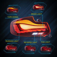 GTS Red Tail Lights W/Animation For BMW 2 Series 2014-2021 F22 F23 F87 Rear Lamps