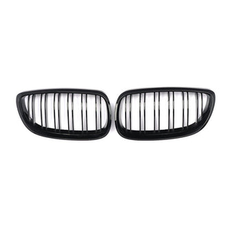 Gloss Black Double Bar Grill Grille For BMW 3 Series E92 E93 06-09