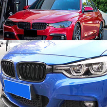 Kidney Grill Grille Gloss Black Twin Bar For BMW F30 F31 3 Series 2012-2018