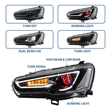 Projector Headlights with Demon Eye for Mitsubishi Lancer EVO X 2008-2020