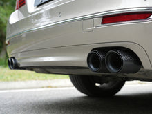 Gloss Carbon Fiber Dual Exhaust Tips Black for BMW 5 Series F10 F11 55-59mm Pipes