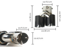 Glossy Carbon Fiber Exhaust Tips Silver for BMW G42 G20 G22 G26 G30 60-63mm pipes