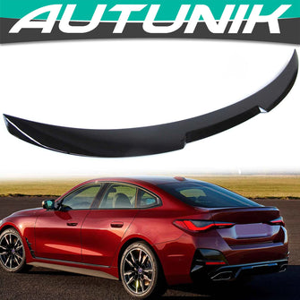 For 2021-2023 BMW 4-Series G26 Gran Coupe Gloss Black Rear Trunk Spoiler Wing