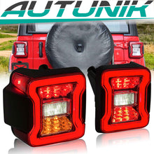LED Rear Tail Lights for Jeep Wrangler JL 2018-2024 Upgrade Lamps Clear Red