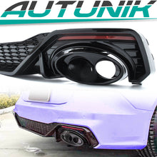 RS7 Style Diffuser w/ Exhaust Tips Black For Audi A7 C8 S-line 2018+