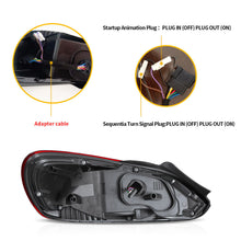 For 2009-2014 Volkswagen Scirocco MK3 Red Rear Lights W/Startup Sequential Pair