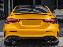 Rear Bumper Diffuser + Dual Exhaust Tips for Mercedes V177 A-Class Saloon AMG Line