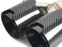 Glossy Carbon Fiber Exhaust Tips Black for BMW G42 G20 G22 G26 G30 60-63mm pipes