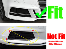 Black Front Bumper Fog Light Grilles Cover For Audi A3 S3 8V S-Line 2017-2020
