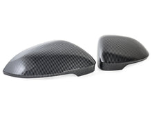 Carbon Look Side Mirror Cover Caps Replacement for VW Golf MK8 2022+ No Assist