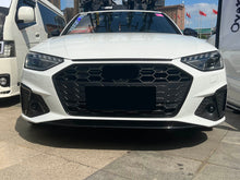 Black Front Bumper Fog Light Grilles Cover For Audi A4 S4 B9 S Line 2020+ w/ ACC