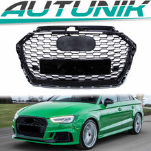 Honeycomb Grille Front Hood Bumper Grill Black For Audi A3 S3 w/o ACC 2017-2019