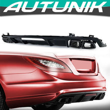 Cls63 Style Rear Diffuser Black Exhaust Tips for Mercedes Benz CLS C218 Sedan AMG Line 11-18