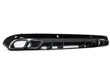 Gloss Black Rear Diffuser Exhaust Tips Mercedes C-Class W205 S205 2015-2021 standard bumper
