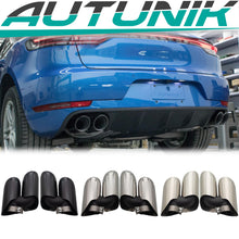 Bullet Style Exhaust Pipes Muffler Tips GTS Style for Porsche Macan Base 2.0L Engine 2019-2024