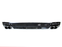 Gloss Black Rear Diffuser with Exhaust Tips For AUDI A4 B9 S Line Facelift 20-24 with 1 pipe each side