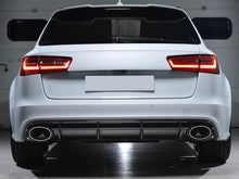 Rear Bumper Diffuser + Muffler Tips For Audi S6 A6 S-line C7.5 16-18