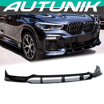 4 PCS Gloss Black Front Bumper Spoiler Splitter Lip For BMW X6 G06 M Sport Bumper 2019-2023